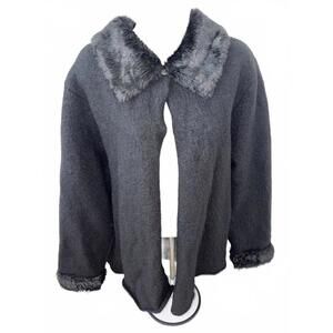 deane and white WOMENS  SIZE 3X LIGHT WEIGHT  JACKET WOOL BLACK